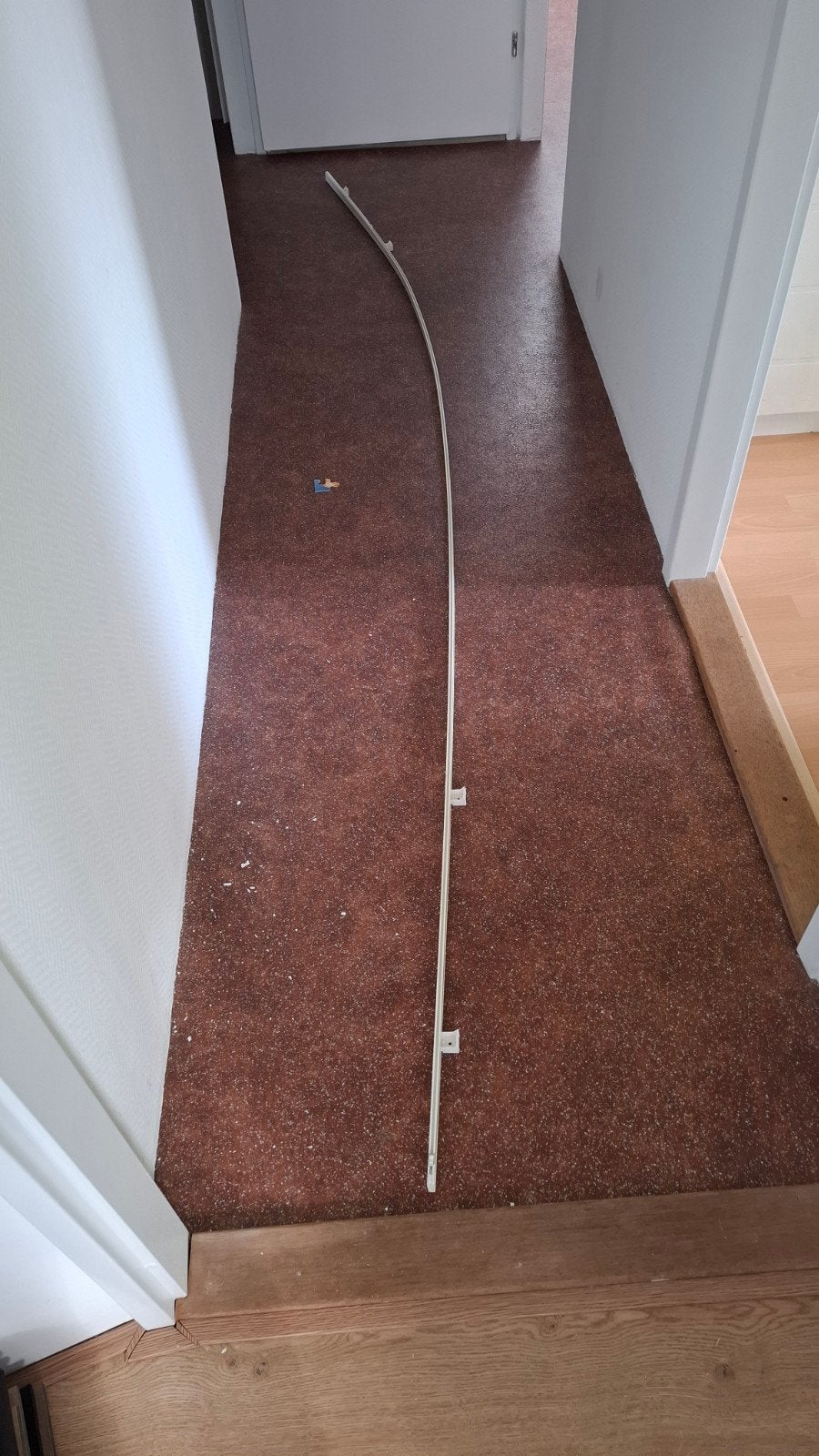 (Gebogen) gordijnrail - Wit 330 cm, Ophalen, Gebruikt