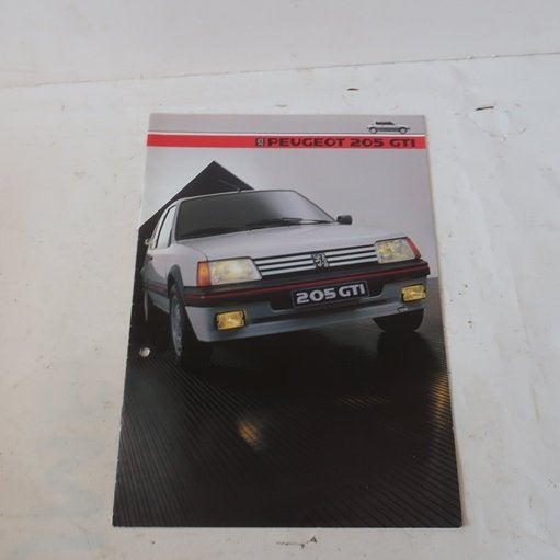 Peugeot 205 GTI folder NL tekst brochure origineel, Ophalen of Verzenden, Zo goed als nieuw, Peugeot