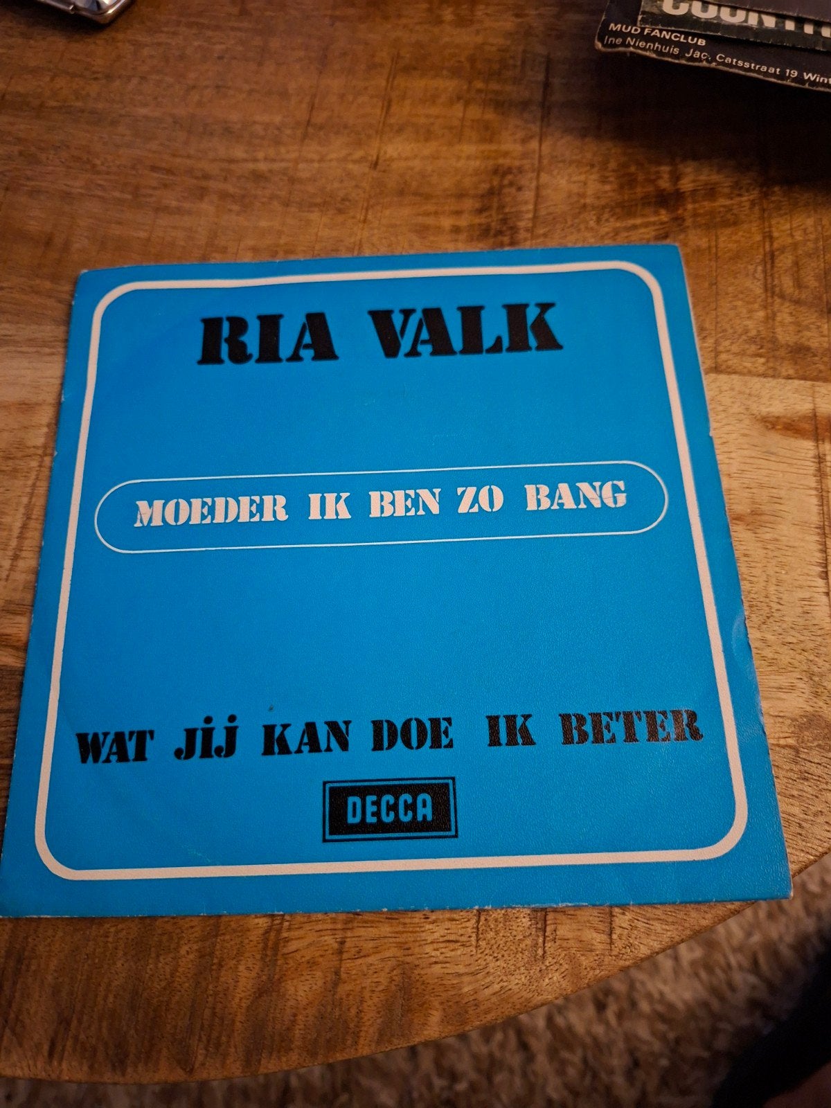 ria valk  / moeder ik ben zo bang, Cd's en Dvd's, Vinyl Singles, Ophalen of Verzenden, Zo goed als nieuw, Nederlandstalig