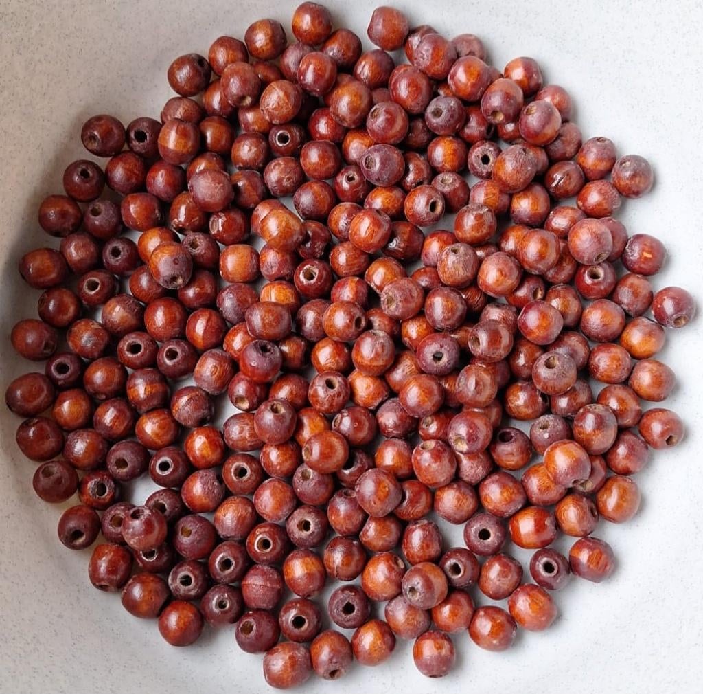 Partij 250 ronde houten kralen 15 mm, Hobby en Vrije tijd, Kralen en Sieraden maken, Verzenden, Nieuw, Kraal