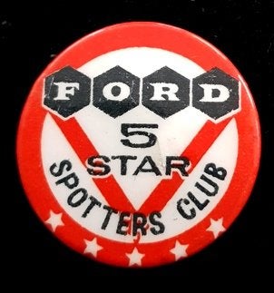 Ford 5 Star Spotters Club button, Verzenden, Nieuw, Transport, Button