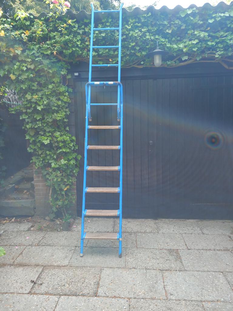 Dubbele trap, Ophalen, Gebruikt, Trap, Opvouwbaar of Inschuifbaar