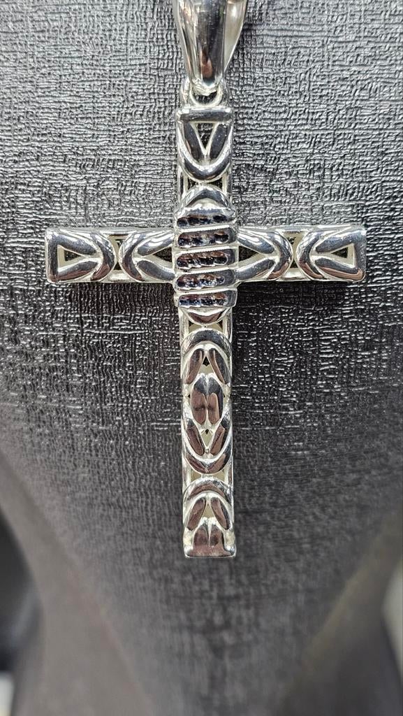 925 Zilveren Kruis hanger, Ophalen of Verzenden, Nieuw, Zilver, Zilver
