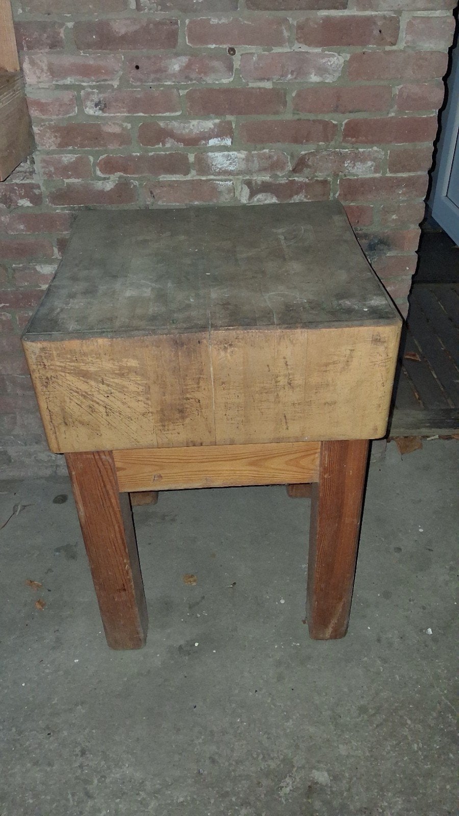 Massief houten slagers hakblok Bawa 60x60x90, Ophalen