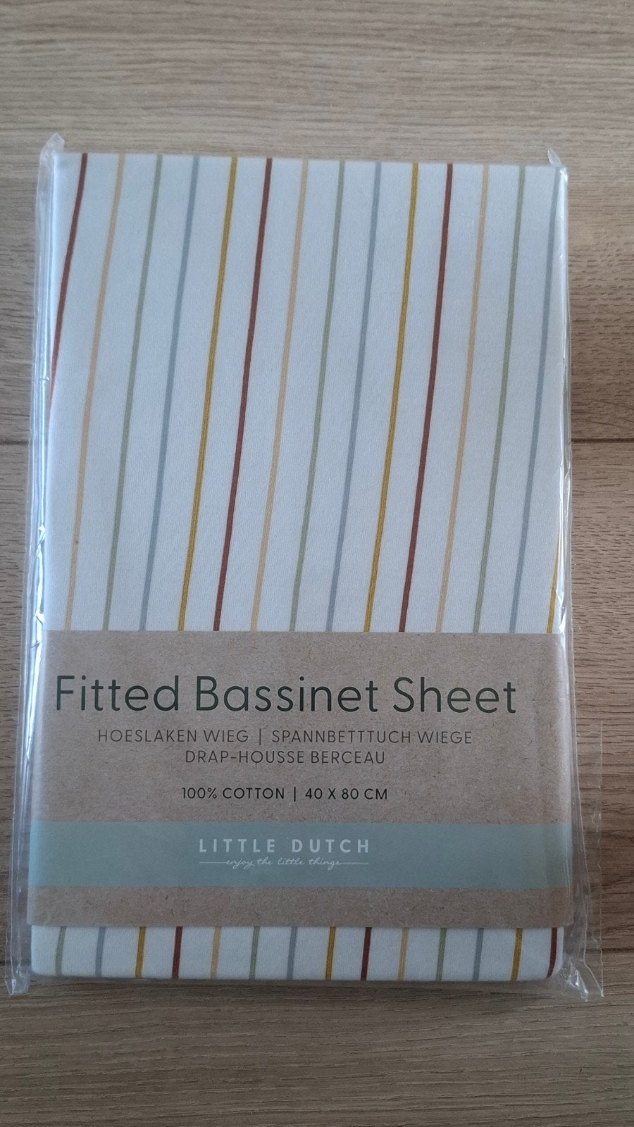 Little Dutch Hoeslaken Wieg Vintage Sunny stripes - NIEUW, Overige kleuren, Jongetje of Meisje, Hoeslaken of Sloop, Nieuw