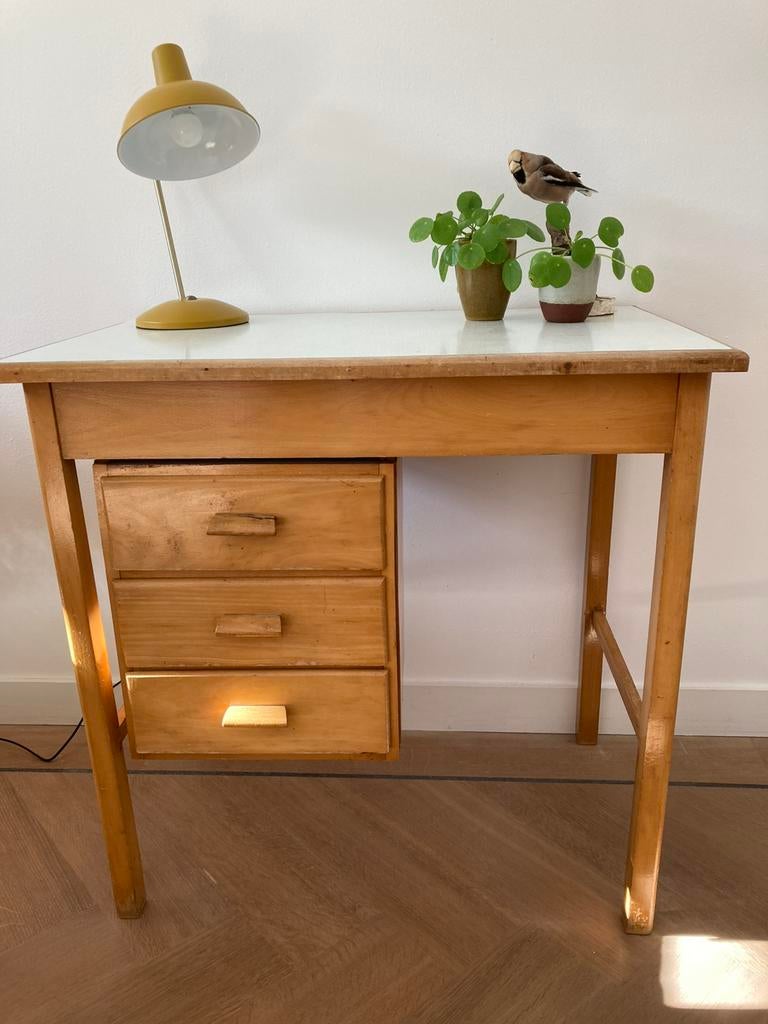 Leuk vintage bureautje!, Ophalen, Overige typen, Gebruikt, 50 cm