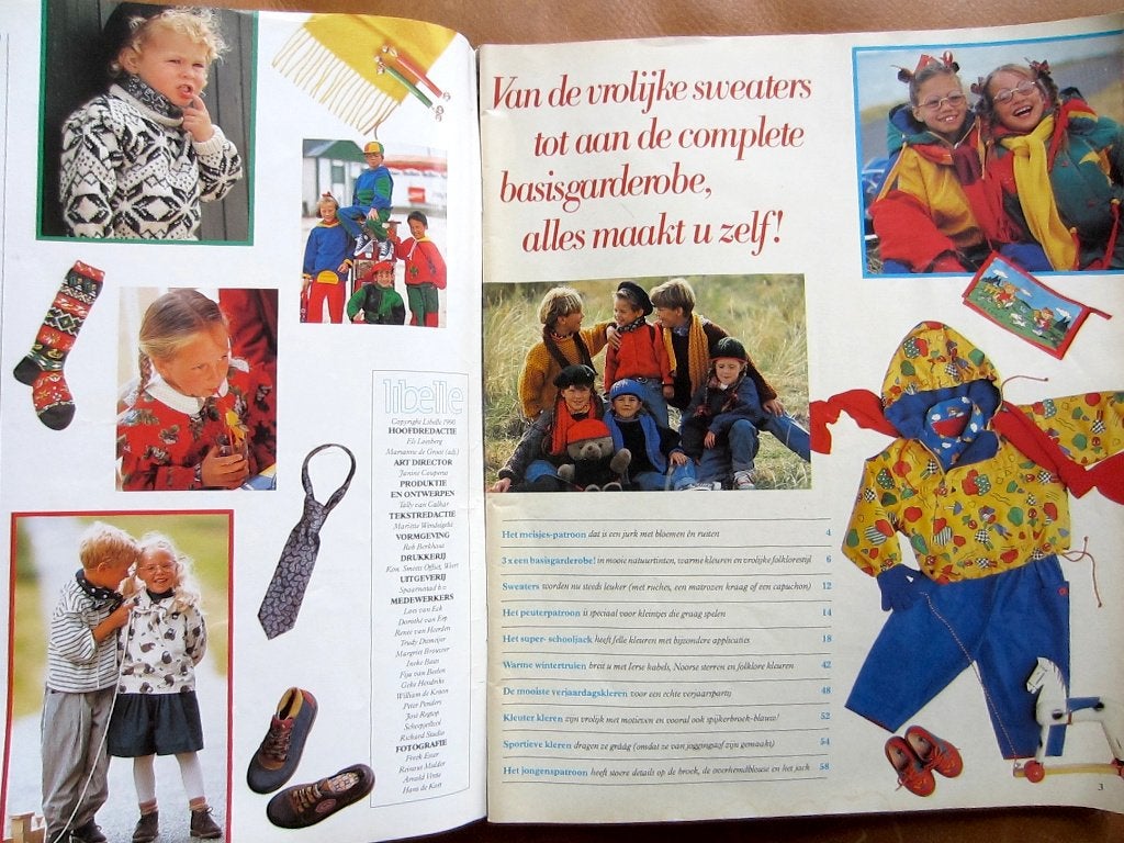 mooie kindermode maken 3 bladen vol patr.Libelle Sabrientje, Hobby en Vrije tijd, Kledingpatronen, Overige merken, Overige typen