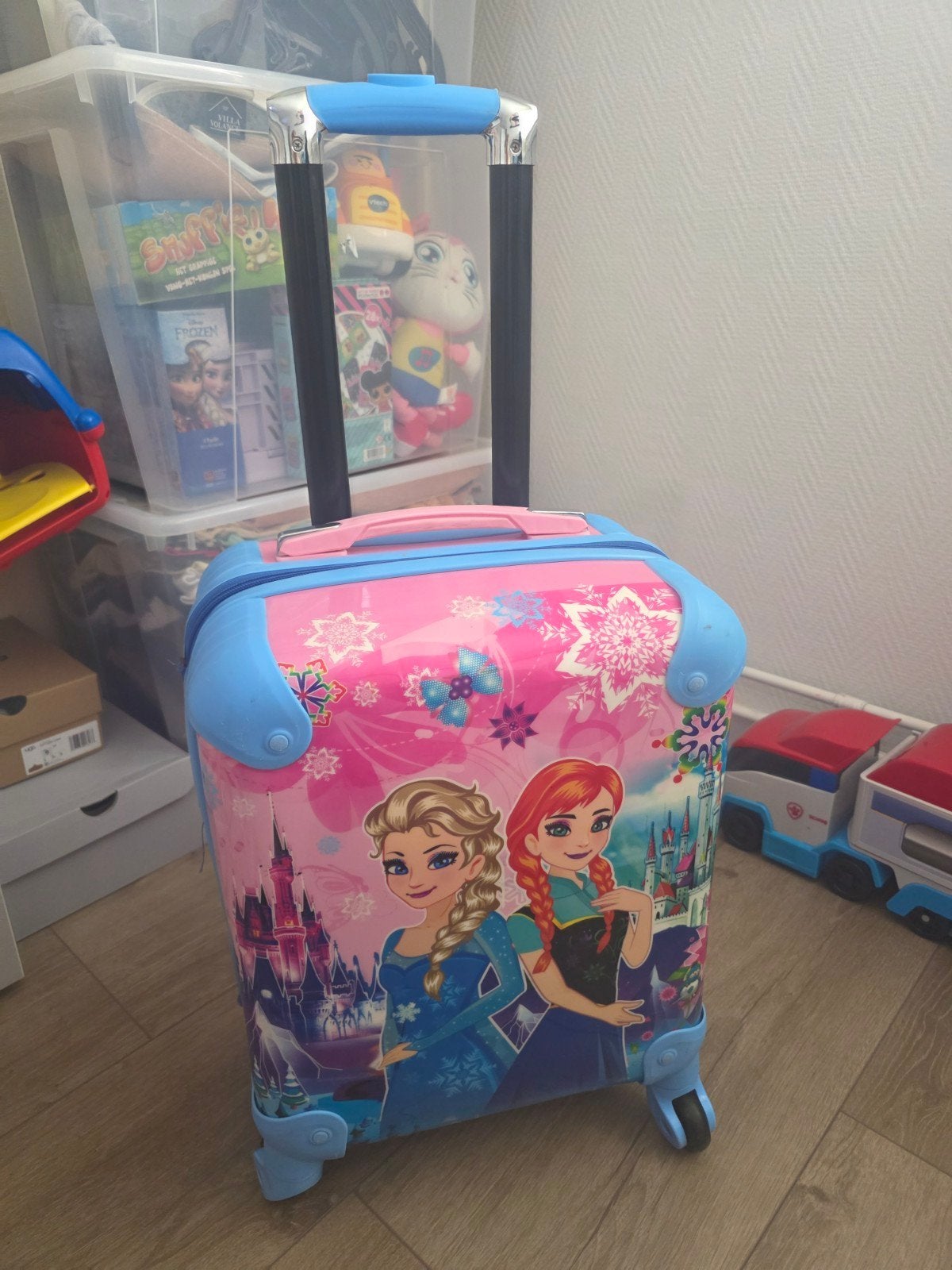 Frozen Kinderkoffer Handbagage - 4 Wielen & Trekstang, Ophalen of Verzenden, Zacht kunststof, Wieltjes