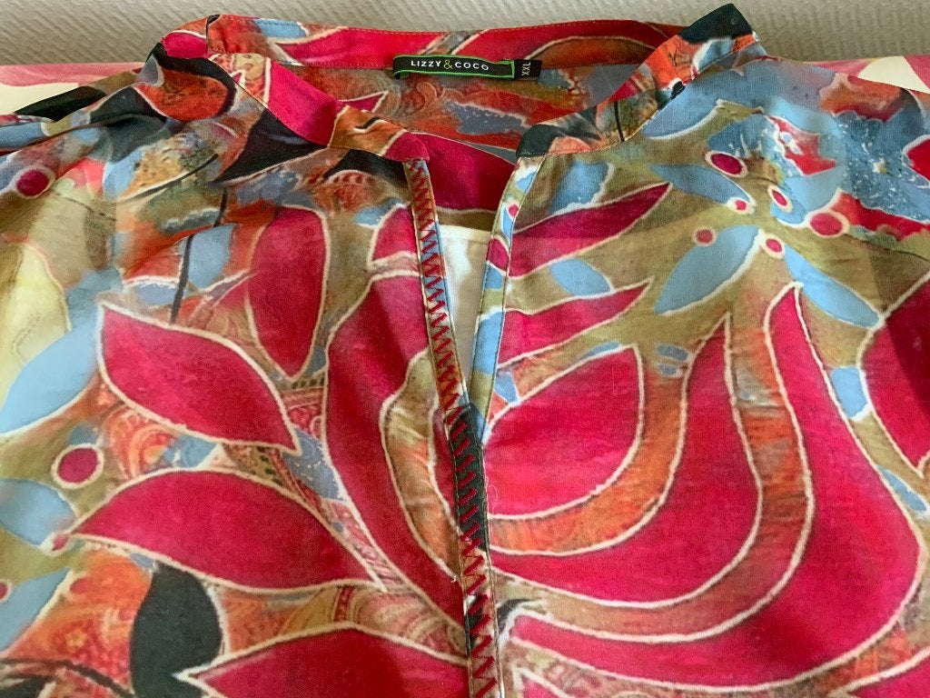 Super leuke top Lizzy & Coco xxl, Kleding | Dames, Tops, Zo goed als nieuw, Maat 46/48 (XL) of groter, Overige kleuren, Korte mouw