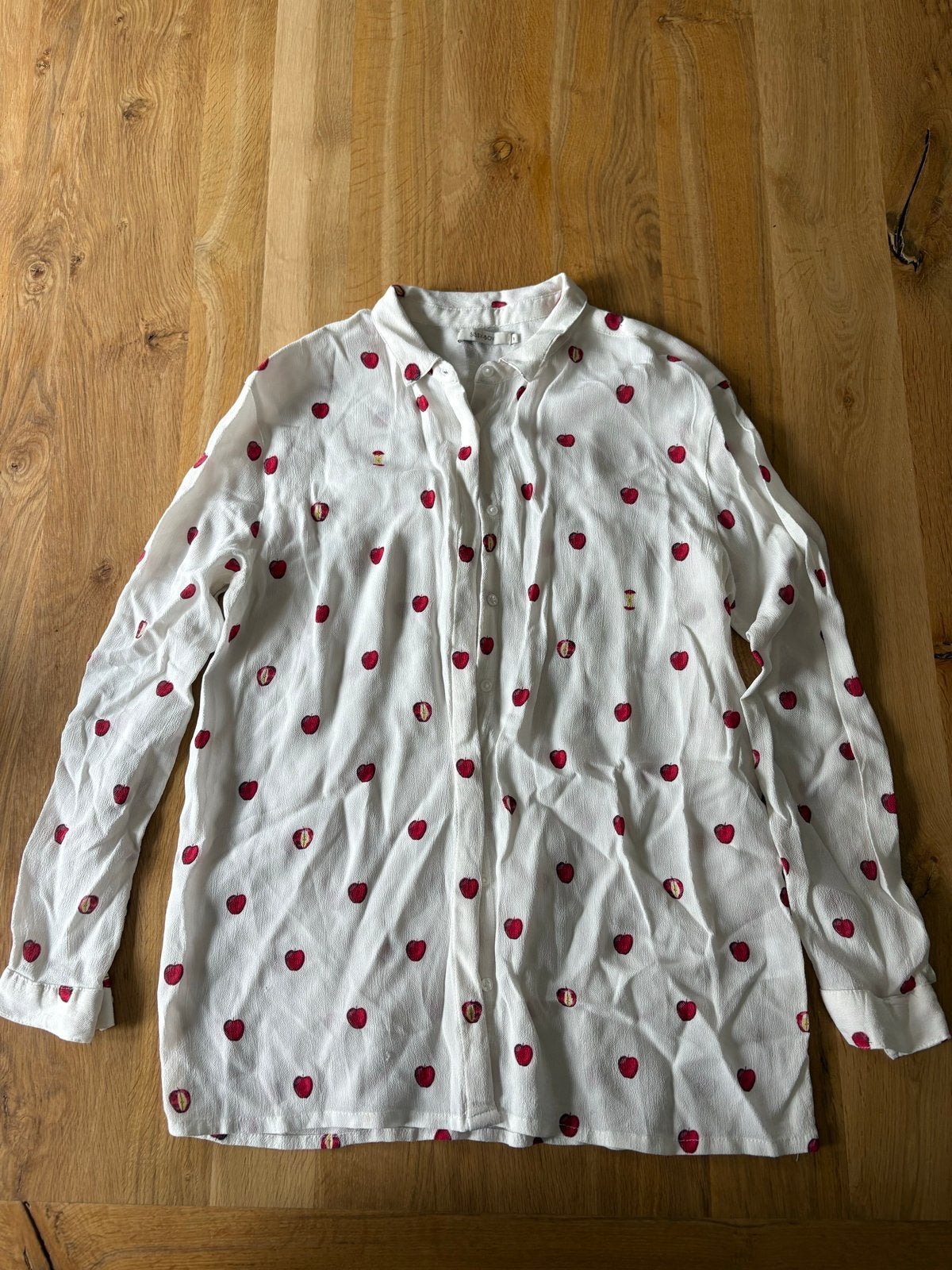 Sissy Boy blouse met appelprint - Maat S, Kleding | Dames, Ophalen of Verzenden, Gedragen, Maat 36 (S), Wit