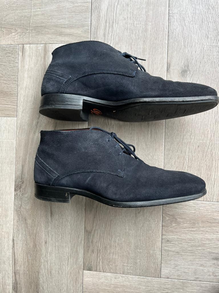 Greve suede herenschoenen, Ophalen of Verzenden, Zo goed als nieuw, Blauw