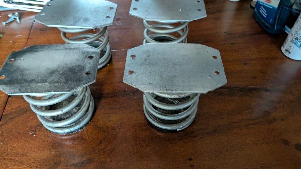 4 originele Bretz veerpoten / Federfüße – complete set, Ophalen of Verzenden, Gebruikt, Minder dan 150 cm, Bretz