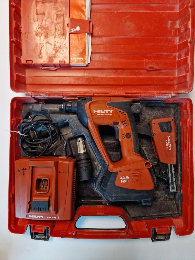 Hilti SF 4000-A schroevendraaier voor gipsplaat, Ophalen of Verzenden, Gebruikt, Boor- en Schroefmachine