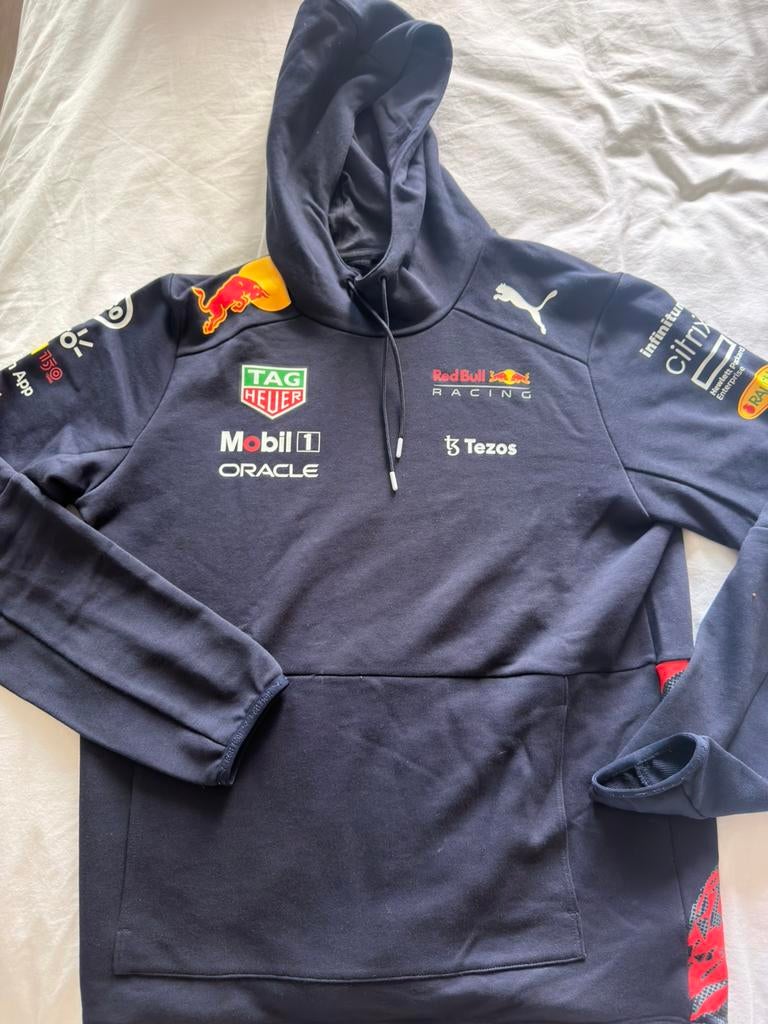 Puma Red Bull Racing hoodie maat M zgan Max Verstappen, Ophalen of Verzenden, Zo goed als nieuw, Maat 48/50 (M), Blauw