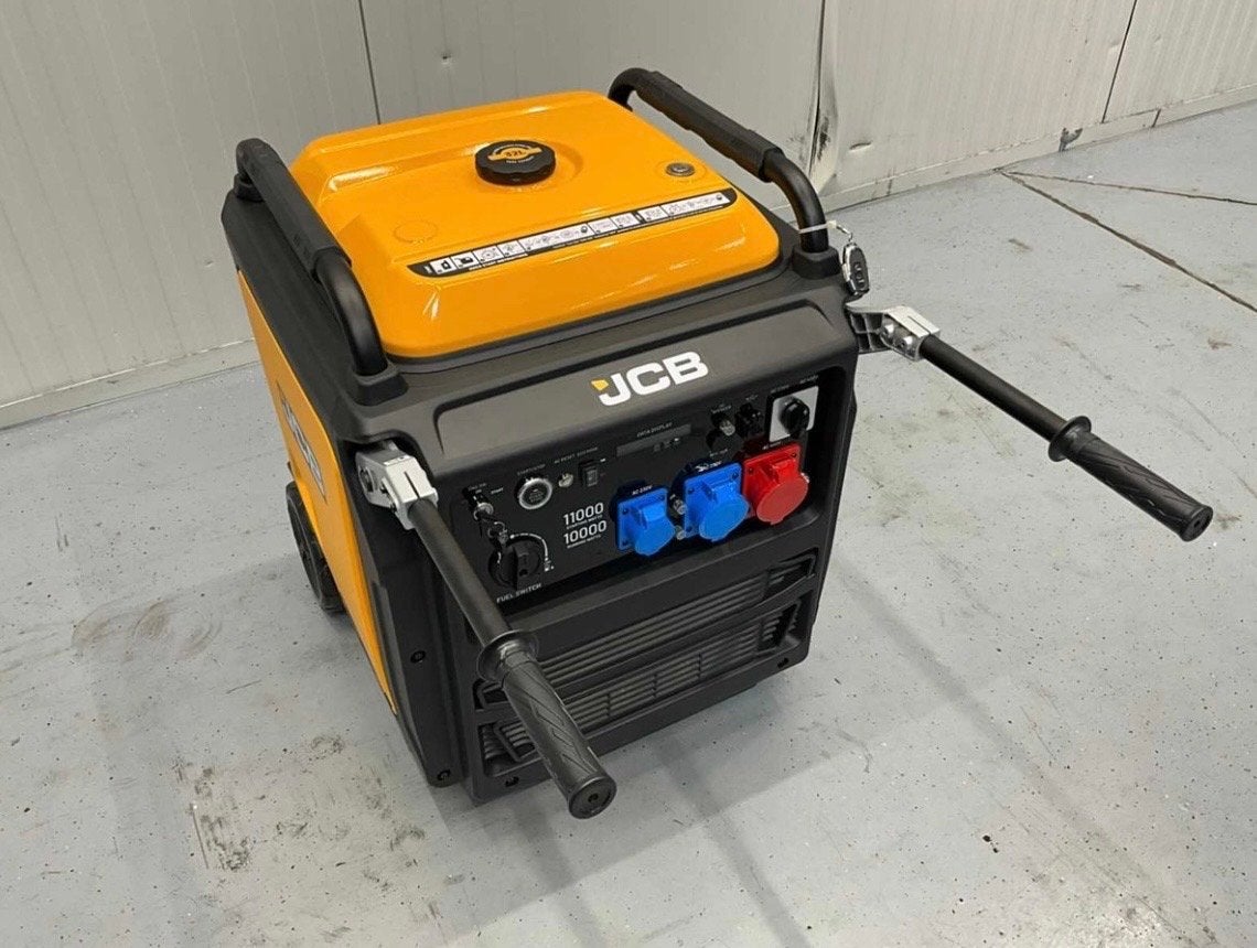 JCB-IG12000DVE-3 Inverter Generator Nieuw in Doos, Elektrisch startend, Benzine, Info@jcb.nl, Postbus 98, 1000 AB Amsterdam