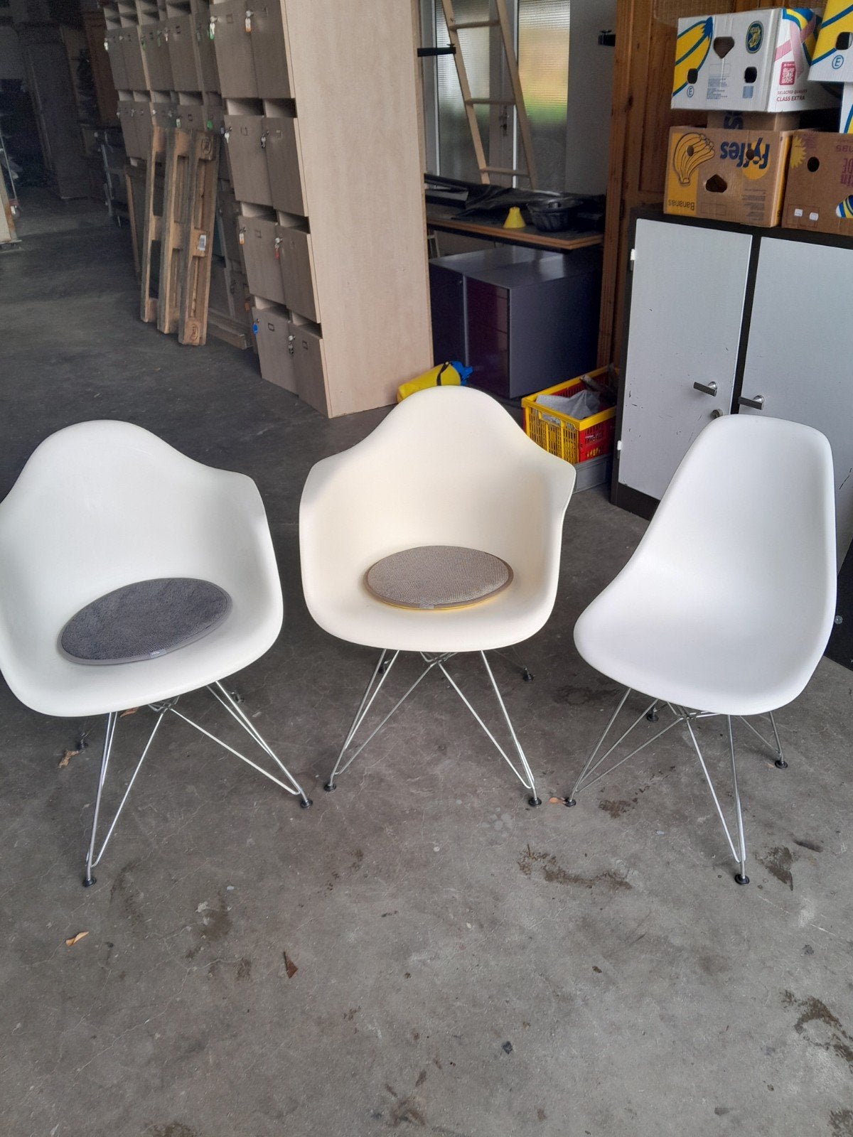Vitra Eames stoelen., Ophalen of Verzenden, Gebruikt, Wit
