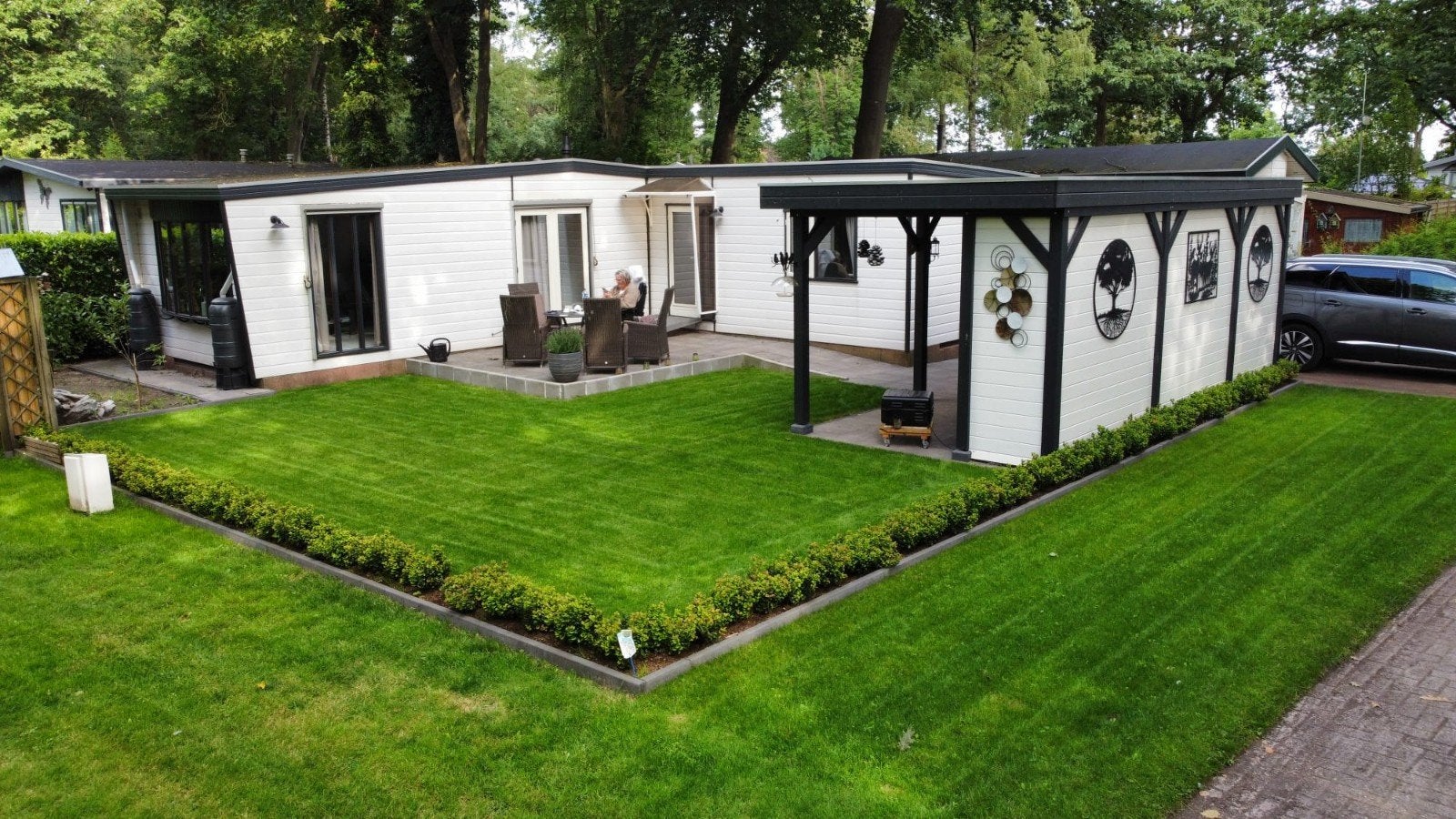 Groot L-vormig chalet ( ongeveer 63m2), Tot en met 4