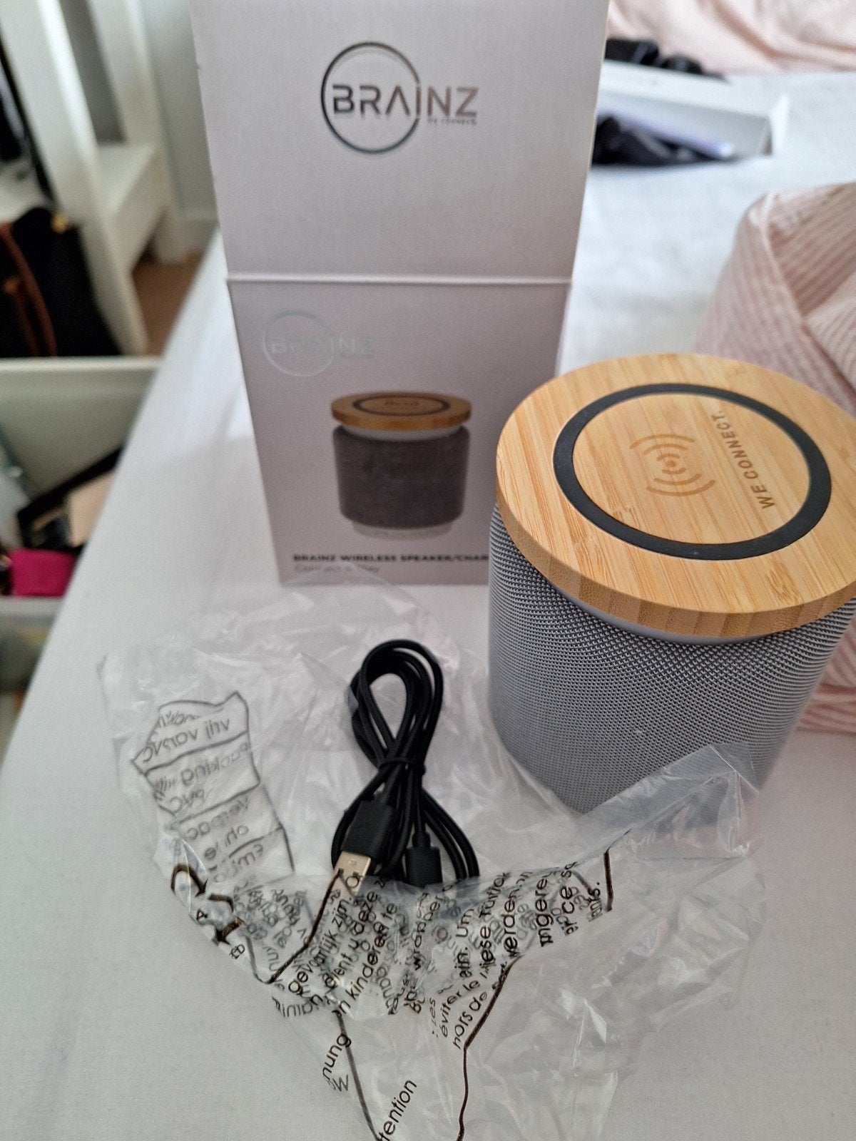 Brainz Draadloze Speaker met Draadloze Oplader, Overige merken, Bluetooth, Ophalen of Verzenden, Zo goed als nieuw