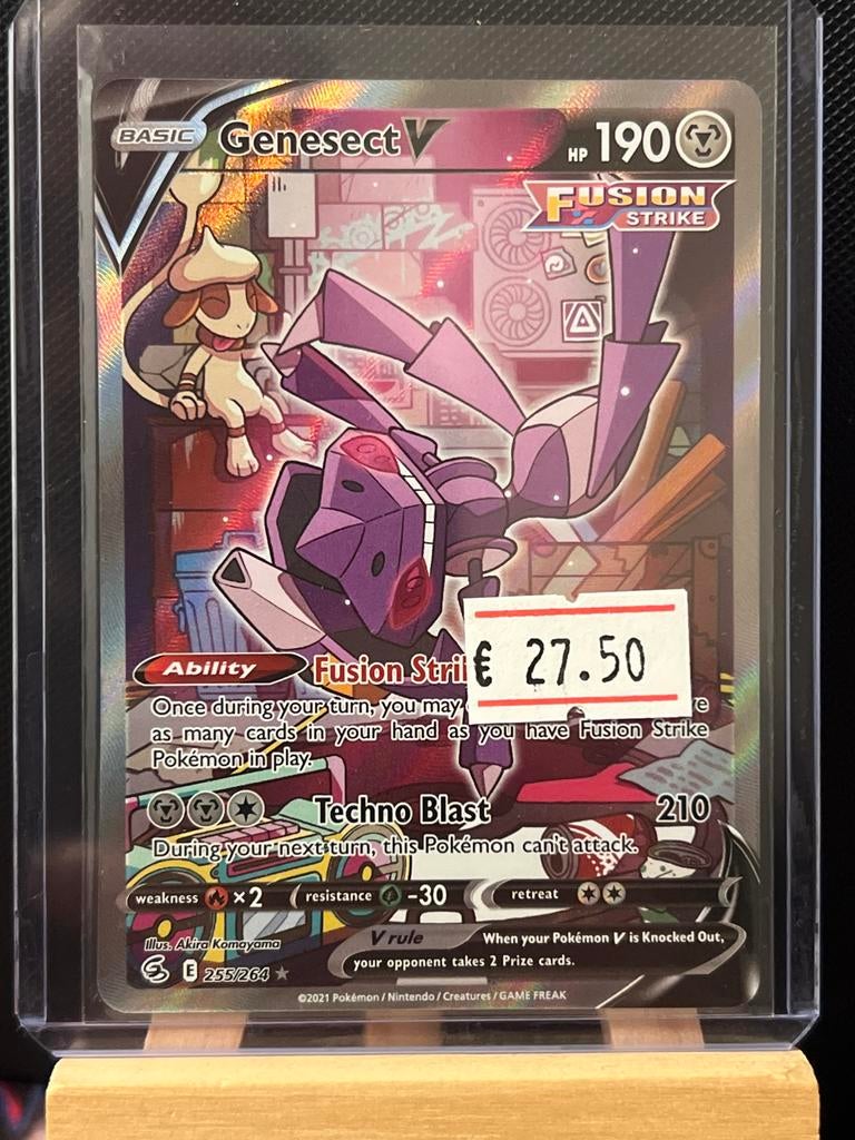 Genesect V Fusion Strike Pokémon Kaart 255/264, Ophalen of Verzenden, Zo goed als nieuw, Losse kaart