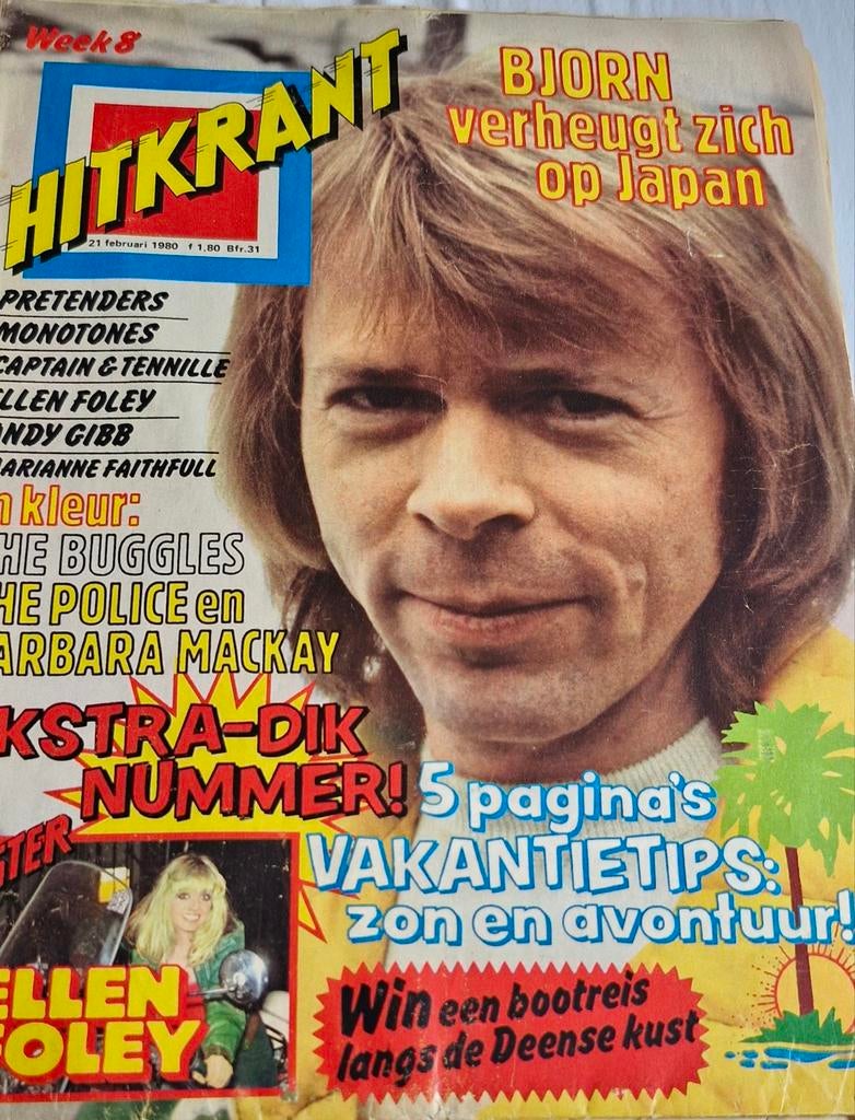 Hitkrant Week 8 - 21 februari 1980 - Björn, The Police, Verzamelen, Ophalen of Verzenden, 1980 tot heden