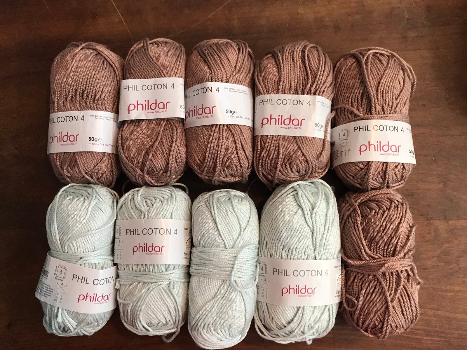 10 bollen Phildar cotton 4 voor 15,00 euro, Ophalen of Verzenden, Nieuw, Breien of Haken, Wol of Garen