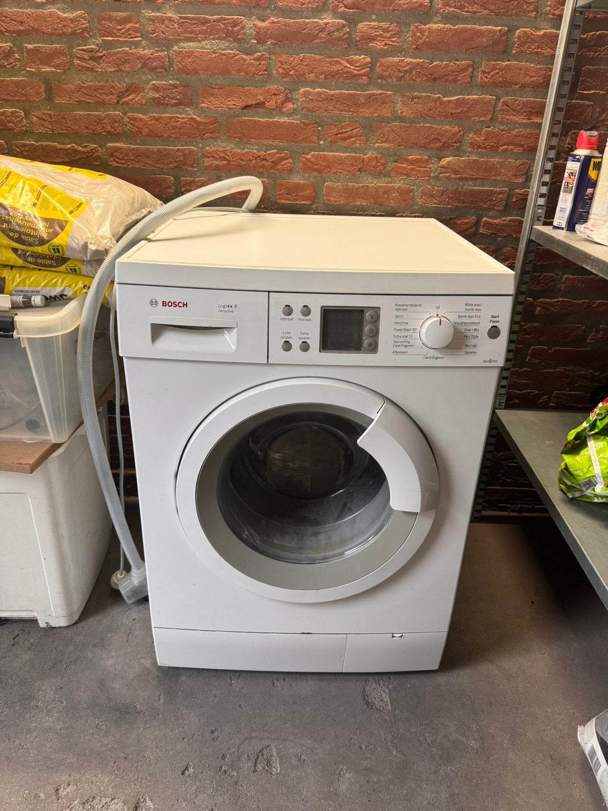 Bosch wasmachine Logixx 8 Sensitive Aquastop (8 kg), Ophalen, Gebruikt, Handwasprogramma, Voorlader