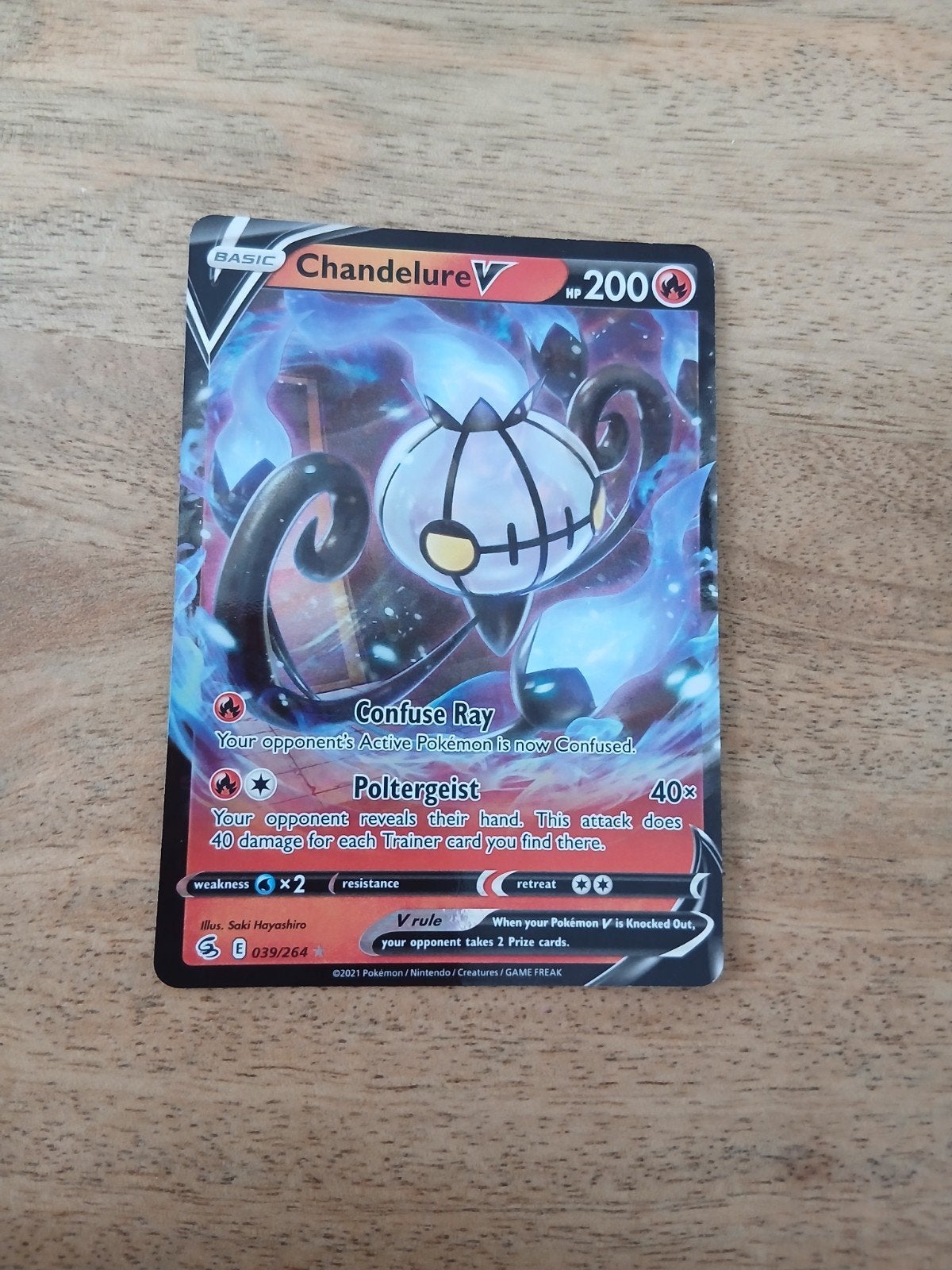 Chandelure V Pokémon Kaart - Basic HP 200, Ophalen of Verzenden