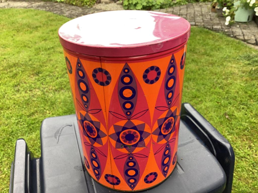 Vintage Tomado prullenbak/opbergton, retro design, Ophalen