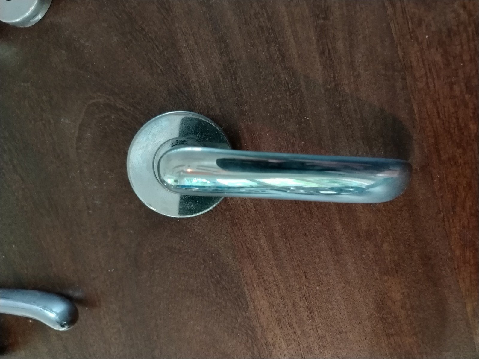 Deurklink verchroomd 18 stuks (9 deuren en toilet), Ophalen of Verzenden, Gebruikt, IJzer