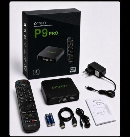 ACTIE PRIXON P9 PRO 4K Linux OTT Mediaspeler iptv BT KPN, Ophalen of Verzenden, Nieuw, HDMI, Zonder harde schijf