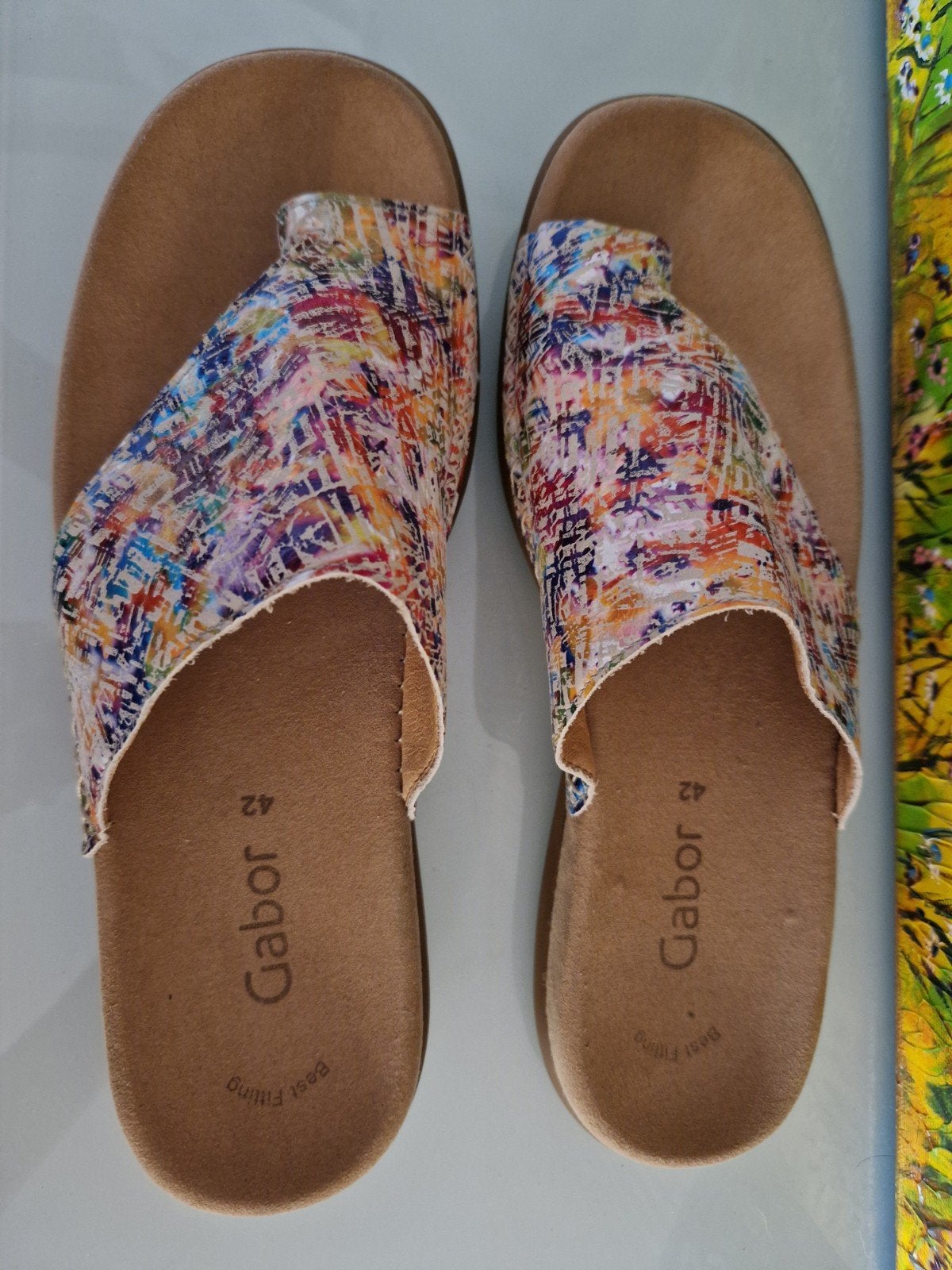 Leren Gabor slippers maat 42, Slippers, Overige kleuren, Gabor, Ophalen of Verzenden