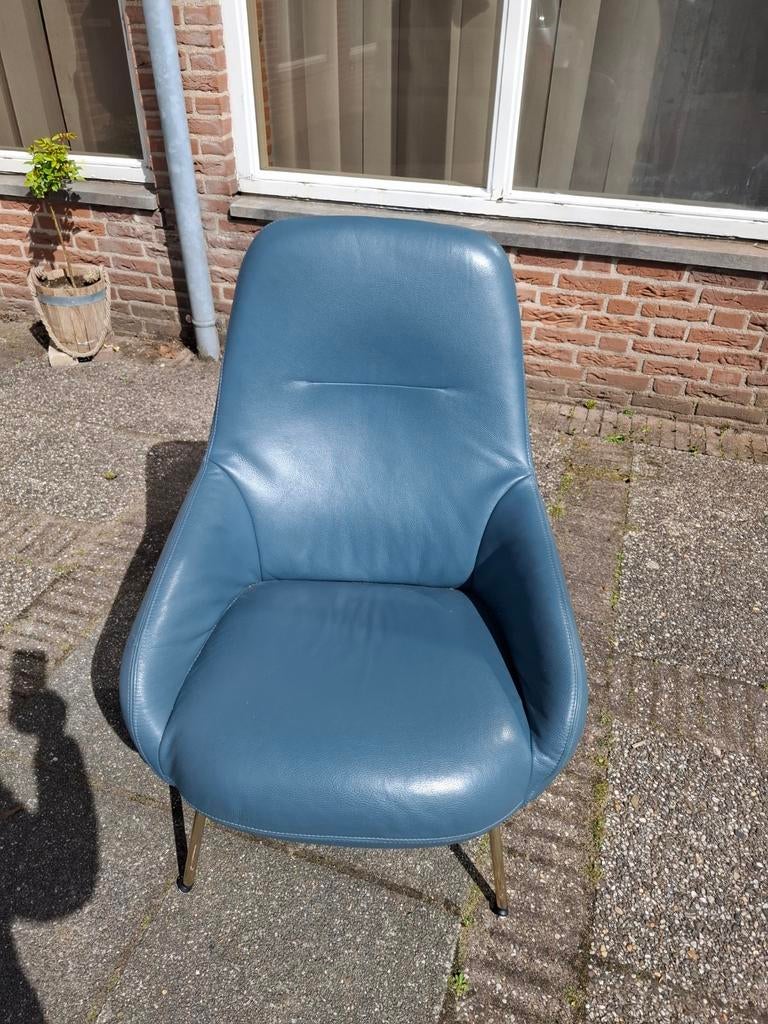 Nog nette leren fauteuil, Ophalen, Zo goed als nieuw, 75 tot 100 cm, 50 tot 75 cm