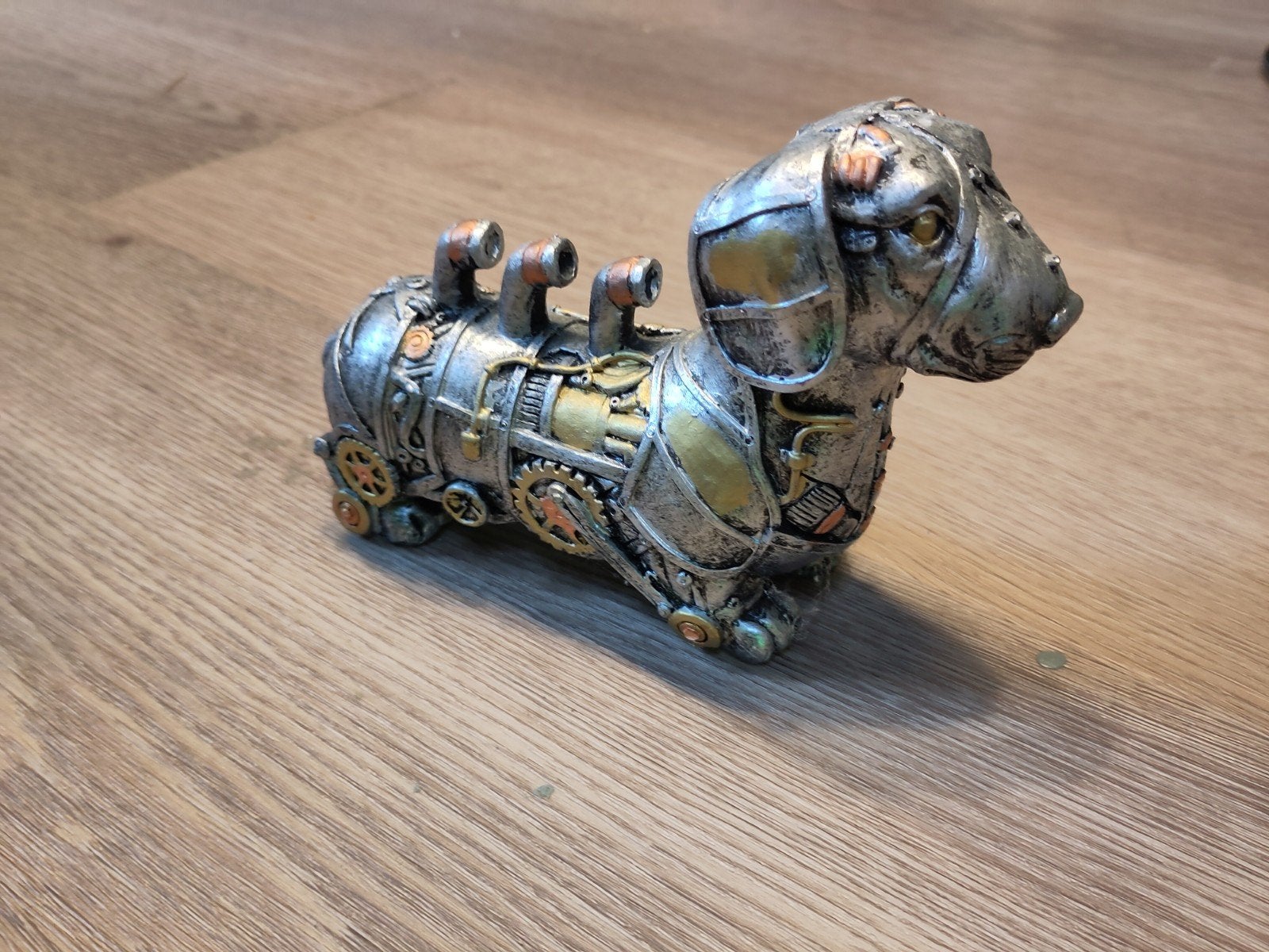 Steampunk Teckel beeldje, Verzamelen, Ophalen of Verzenden, Zo goed als nieuw, Fantasy