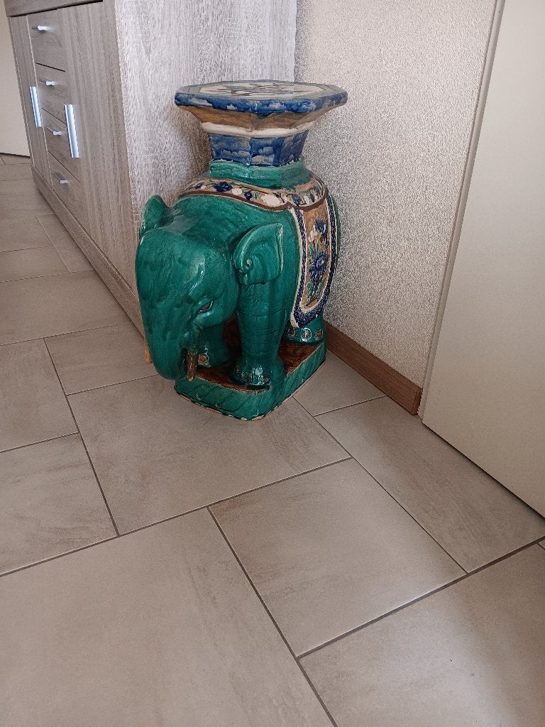 keramische olifant, Huis en Inrichting, Ophalen, Groen, Steen/keramiek, Oosters