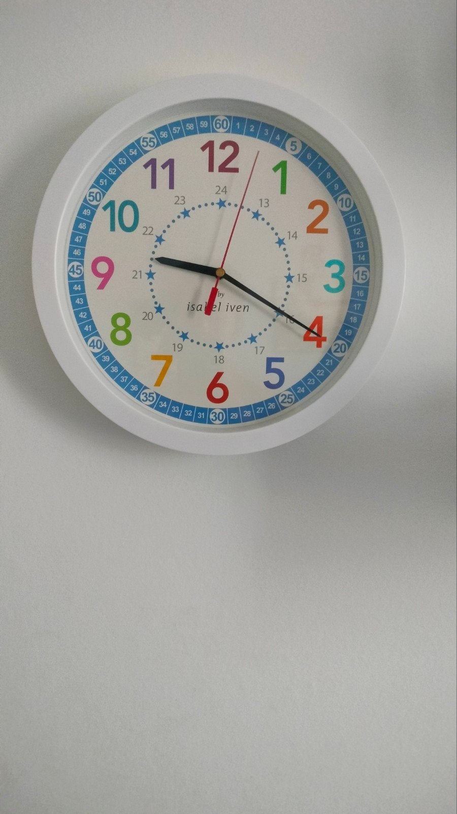Klok kinderkamer (12- en 24-uurs aanduiding), Ophalen, Zo goed als nieuw, Analoog, Wandklok