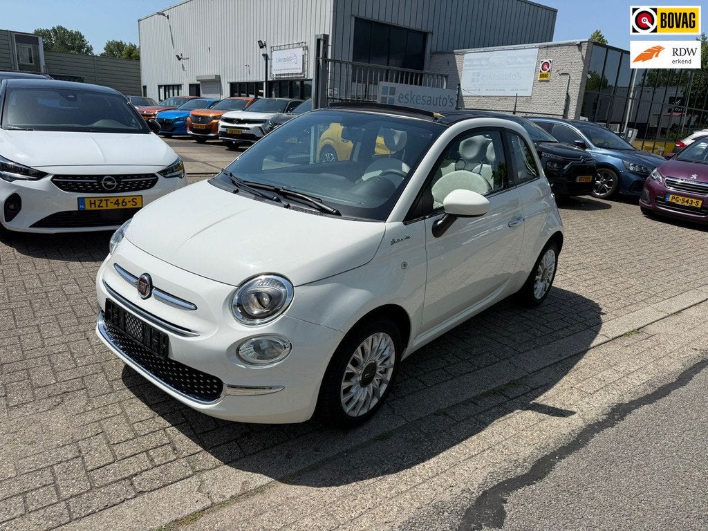 Fiat 500 C 1.0 Hybrid Dolcevita, Navigatie, Airco, 1ste eige, Voorwielaandrijving, Gebruikt, Cabriolet, 4 stoelen