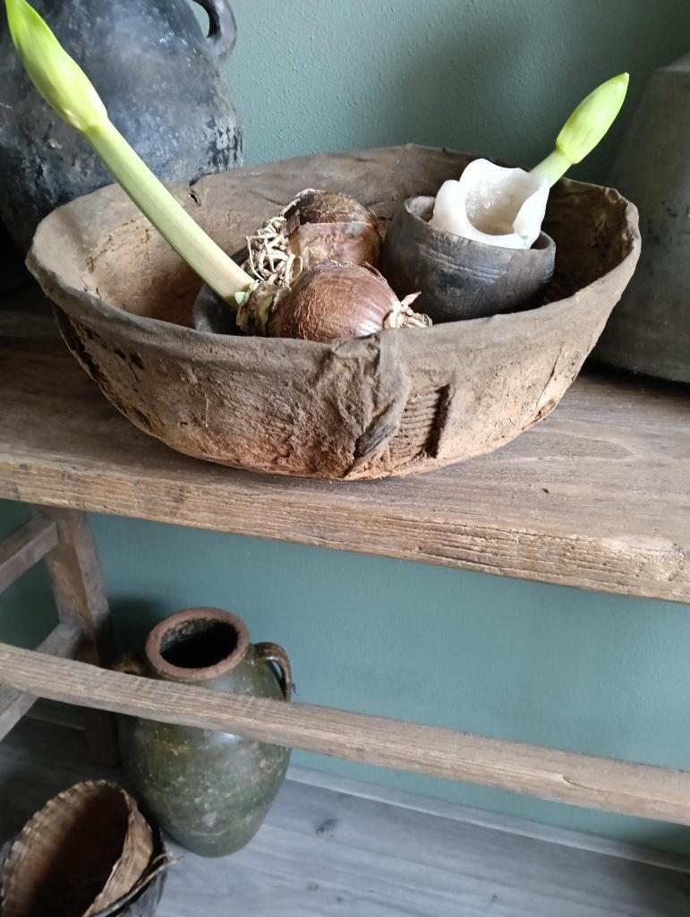 Grote leemmand / siermand Doorsnede 36 cm, Mand, Rond, Ophalen of Verzenden, Zo goed als nieuw