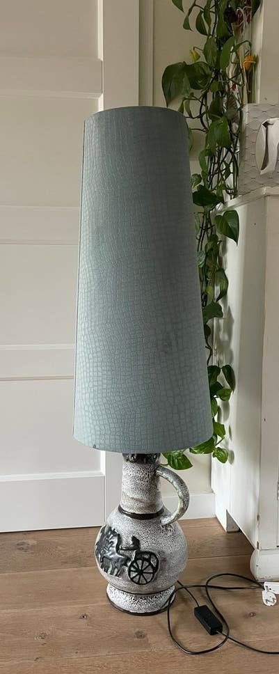 Vintage vloerlamp west Germany keramiek, Ophalen, Huis en Inrichting