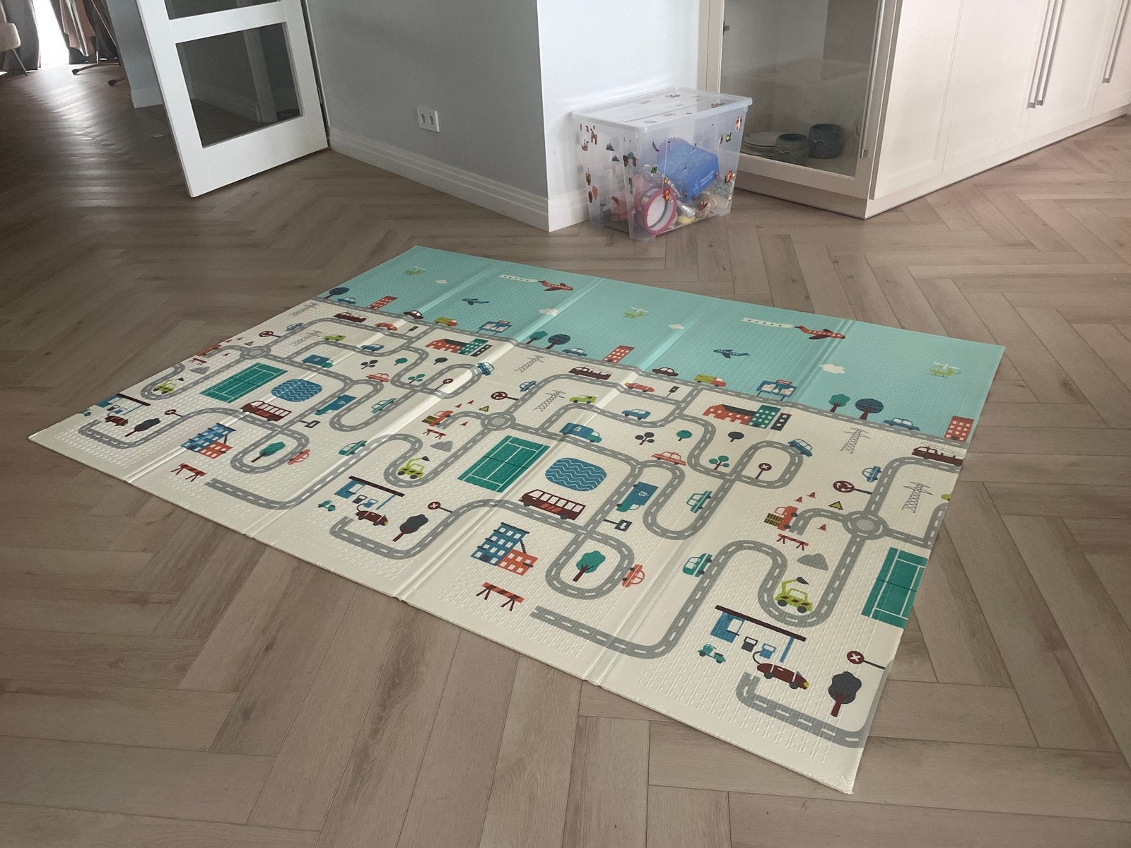 Opvouwbare speelmat voor kinderen - dubbelzijdig, Ophalen of Verzenden, Gebruikt