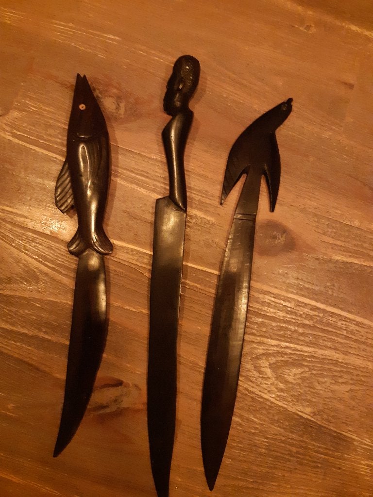 afrikaanse briefopeners hout, Antiek en Kunst, Ophalen of Verzenden, Houtsnijwerk