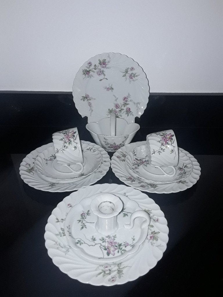 Porseleinen Set Limoge Haviland met roosjes, Verzenden, Zo goed als nieuw, Porselein, Overige typen