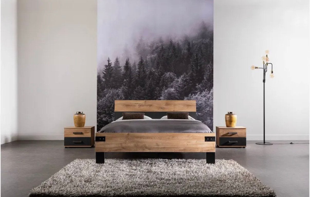 Bedombouw industrieel zo goed als nieuw 180 x 200, Ophalen, Tweepersoons, Zo goed als nieuw, 180 cm