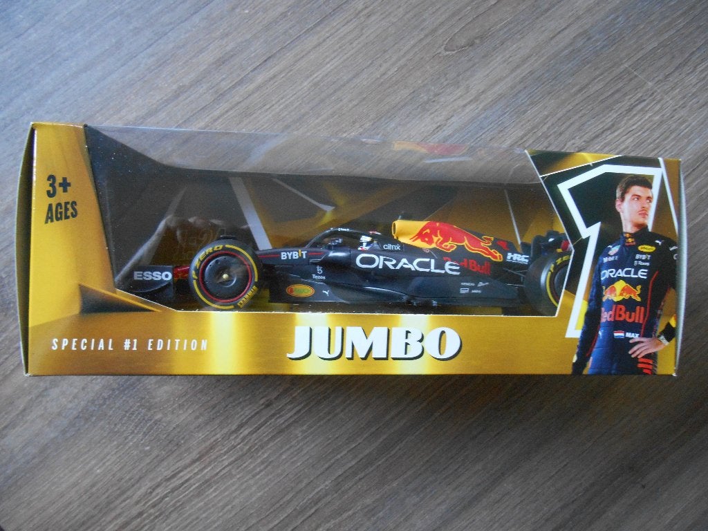 Jumbo Max Verstappen Red Bull racing RB18 2022 MET KAART, Hobby en Vrije tijd, Ophalen of Verzenden, Nieuw, Auto, Bburago