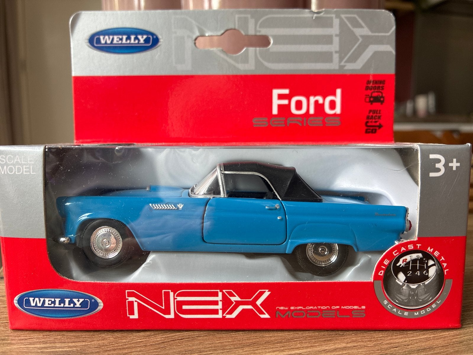 Welly NEX Ford Thunderbird Schaalmodel - Blauw, Ophalen, Nieuw, Auto, Overige merken