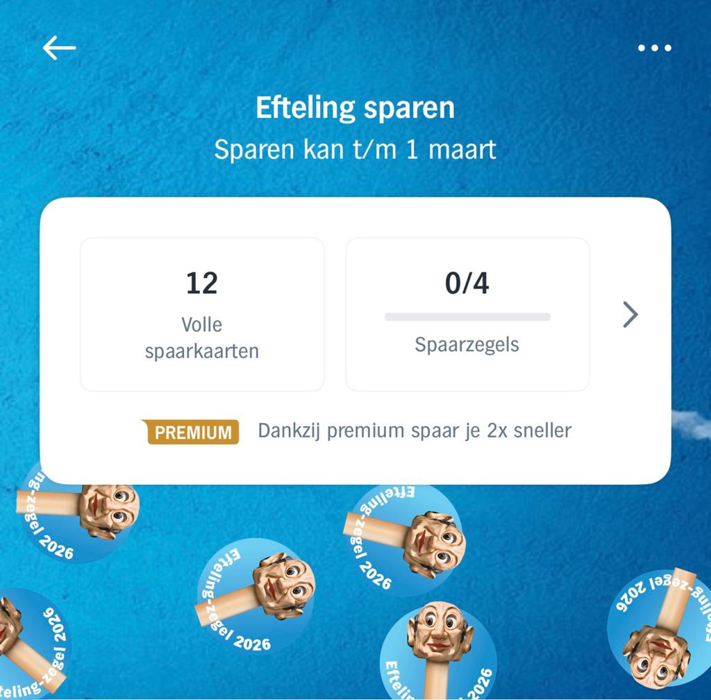 AH efteling spaarkaart voor €14,- korting pp, Tickets en Kaartjes, Drie personen of meer, Kortingsbon, Pretpark
