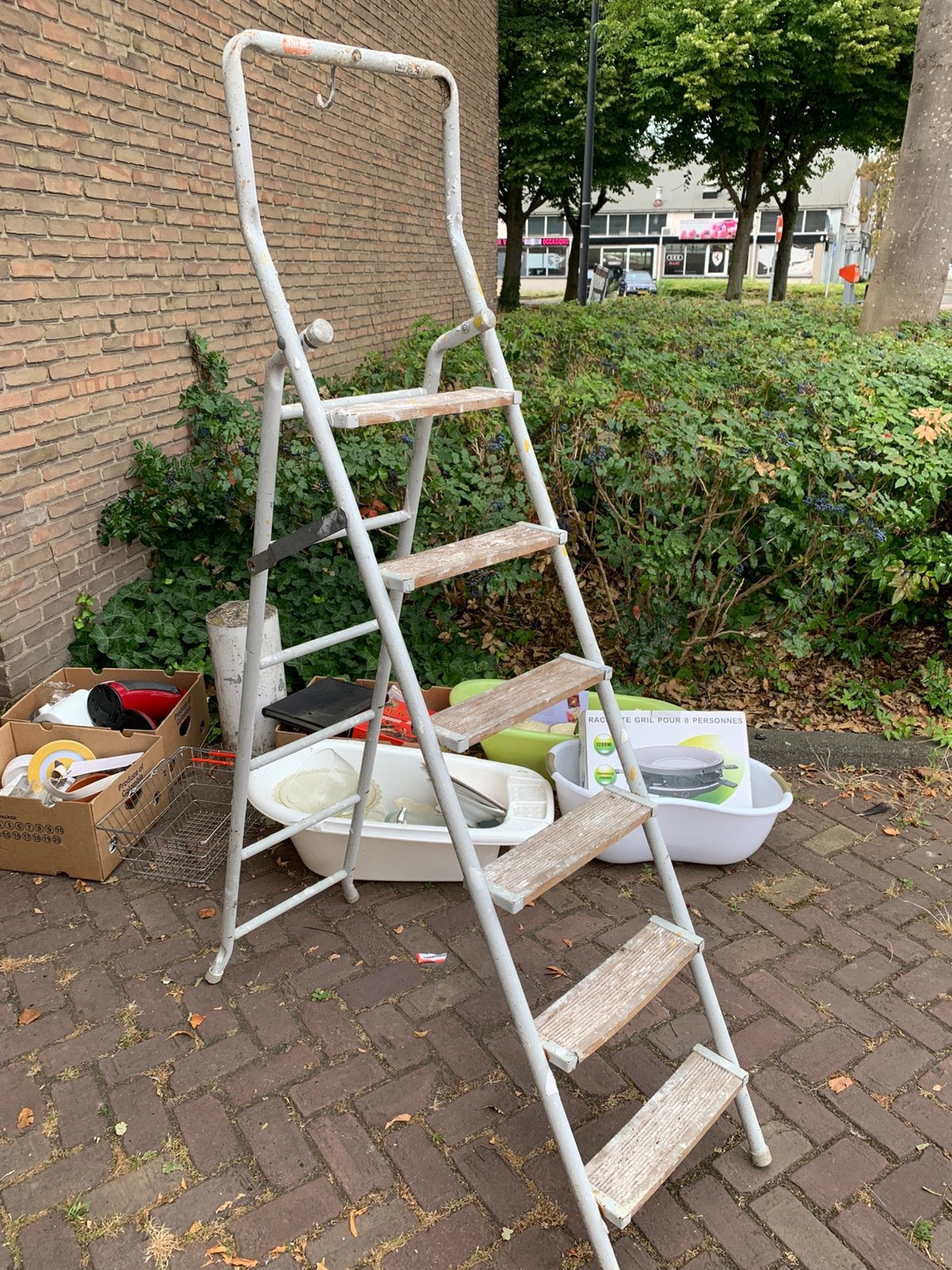 Trap vintage oude kwaliteit altrex huishoudtrap jaren 70., Doe-het-zelf en Verbouw, Verzenden, Zo goed als nieuw, Minder dan 2 meter