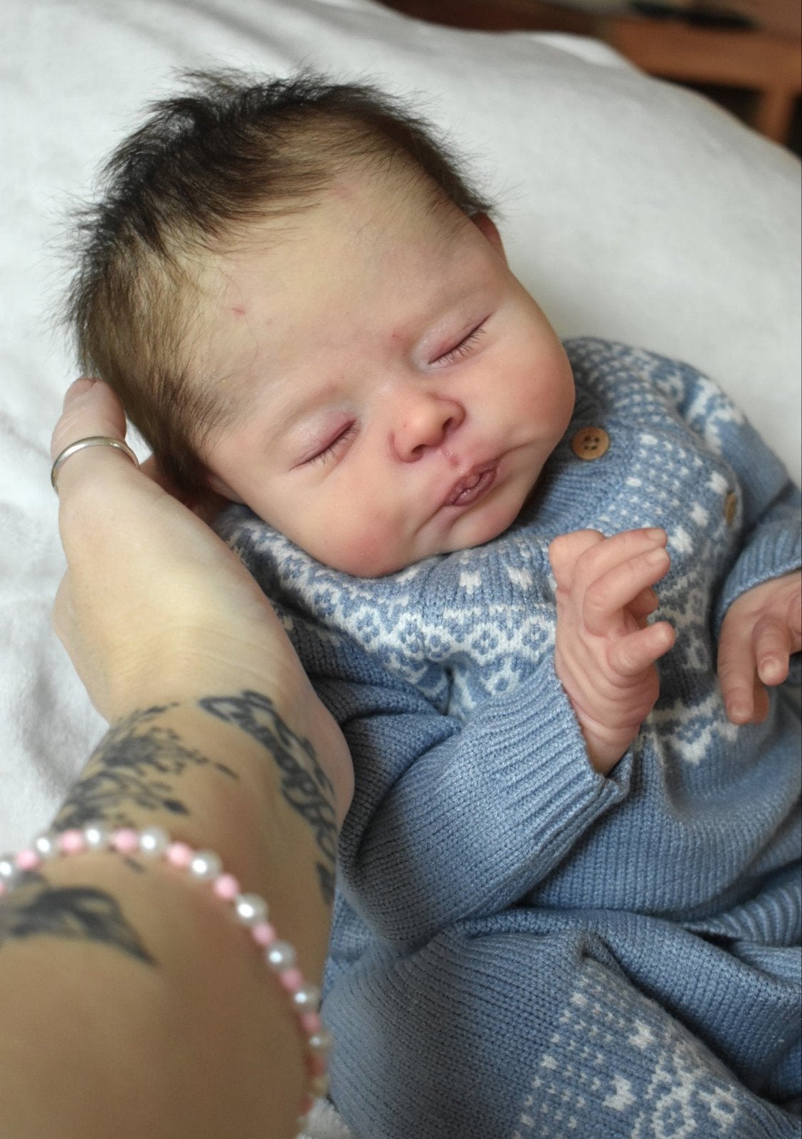 prachtige reborn baby Christopher Kelly Dudley, Ophalen of Verzenden, Nieuw, Babypop, Levensecht of Reborn
