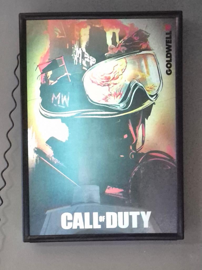 Lichtbalk met posters, Ophalen, Kunststof, Zo goed als nieuw, 75 cm of meer