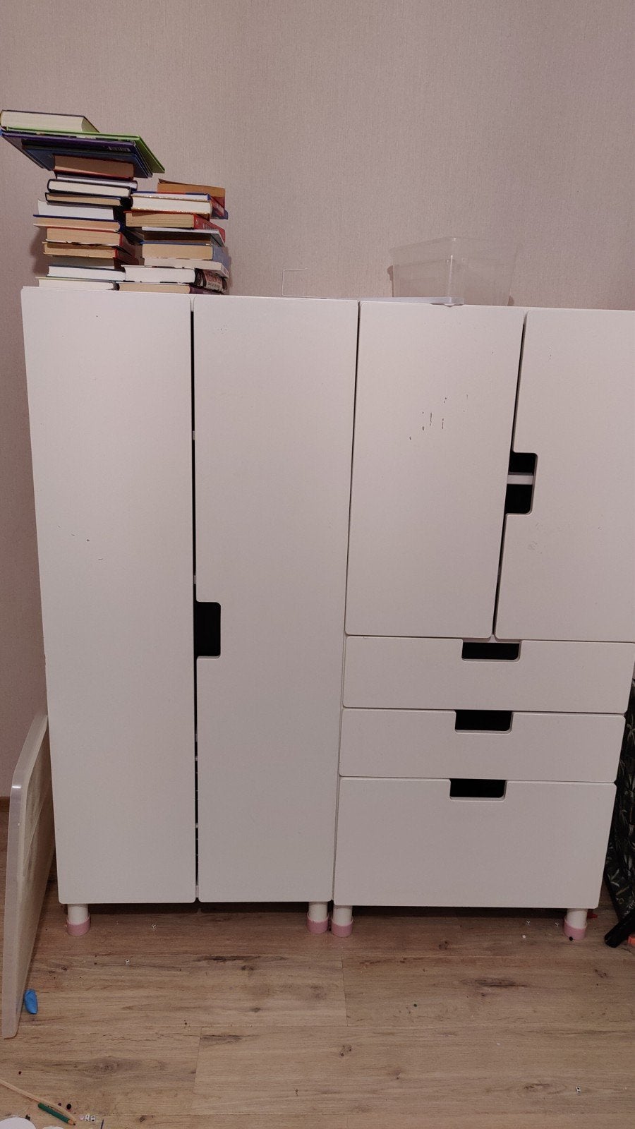 Witte Ikea Stuva kast met planken, lades en deuren, Ophalen, Overige materialen, Gebruikt, Met lade(s)