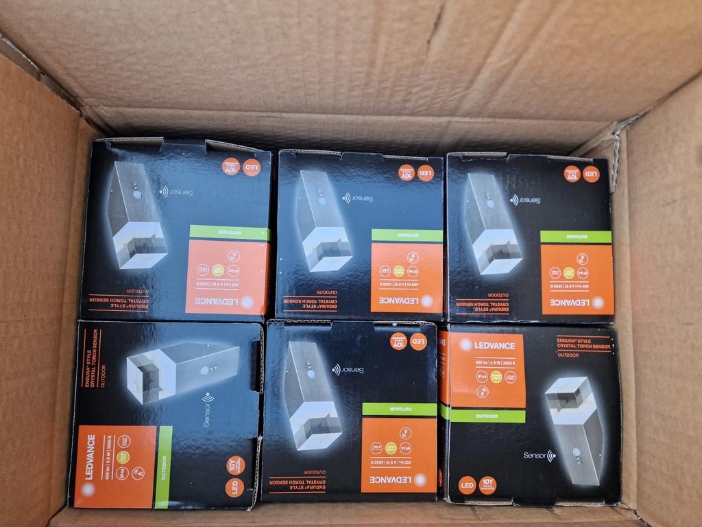 Ledvance Endura Style Crystal Torch Sensor Buitenlamp, Led, Minder dan 50 watt, Wandlamp, Nieuw